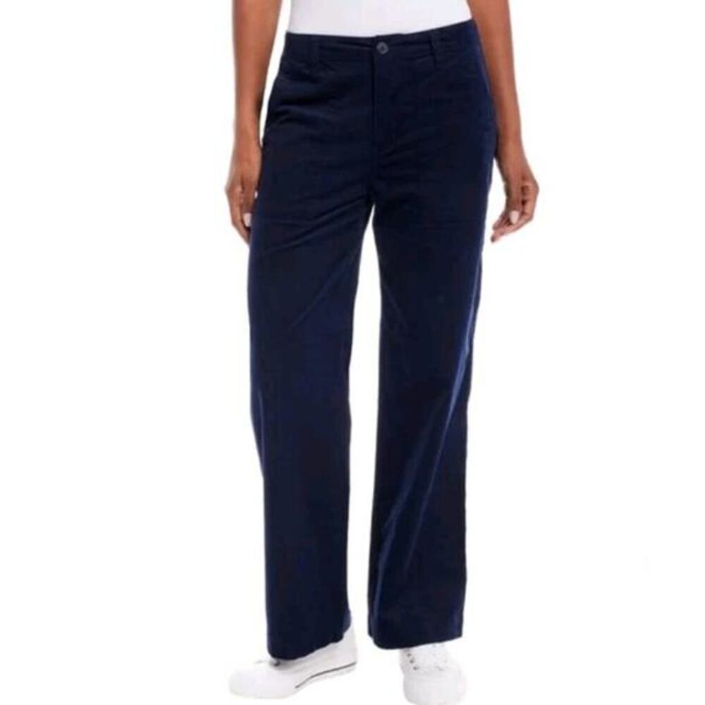 Weatherproof Vintage Ladies' Wide Leg Corduroy Pant, Navy Size 12